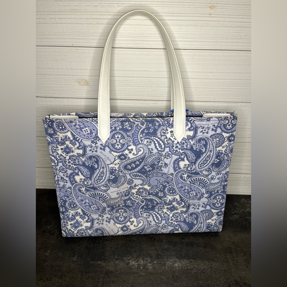 Balmain Medium B-Army Paislet Canvas Shopper Bag in blue designer women’s - Picture 6 of 16